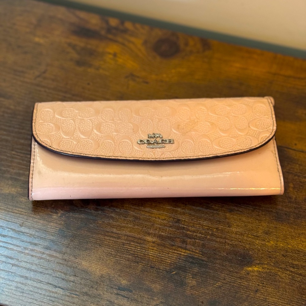 Coach Soft Wallet in Signature Leather (Pink)